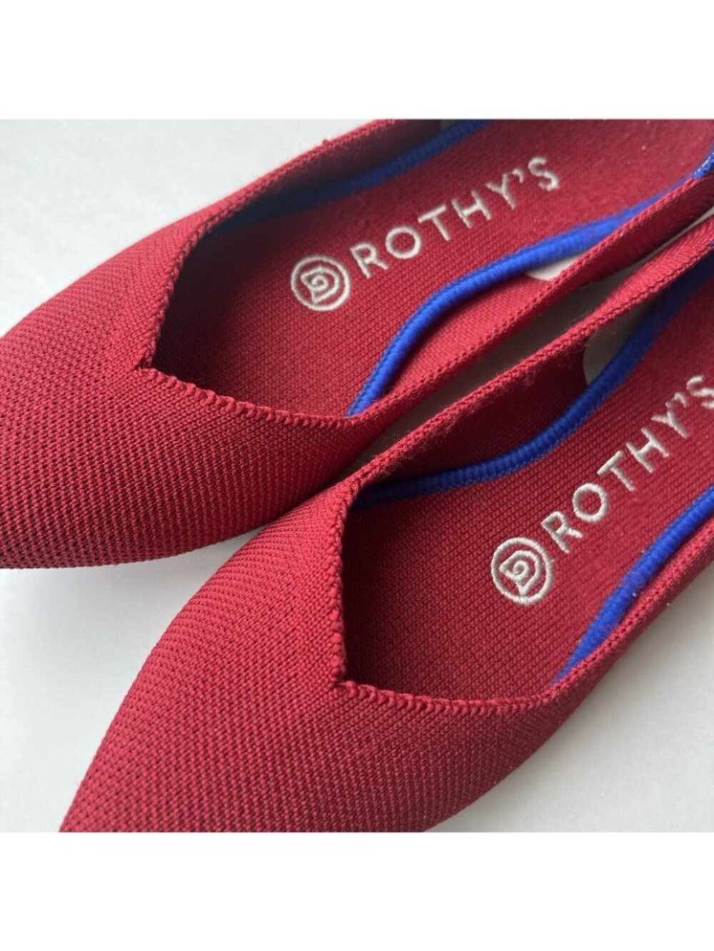 Rothy’s The Point Ballet Flats Retired Chili Red Pattern Size 6 Recycled - Picture 10 of 13